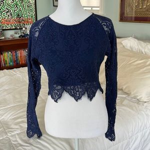 For love & lemons lace crop top